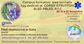 NOVEMBRE  3 giorni ISTRUTTORI  BLSD- PBLSD  E  TRAUMA PTC - Scuola Italiana Emergenze